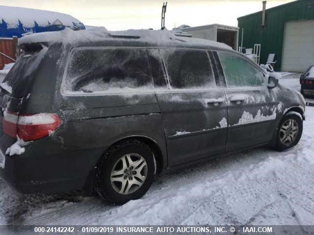 5FNRL38727B401658 - 2007 HONDA ODYSSEY EXL GRAY photo 4