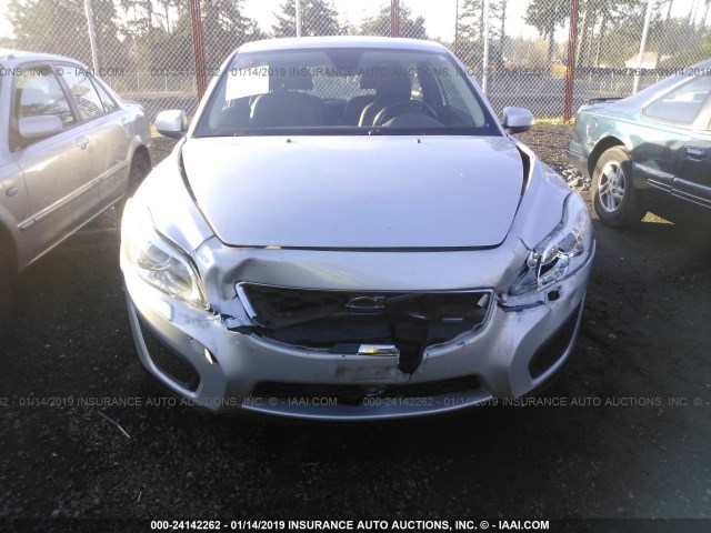 YV1672MK3B2233899 - 2011 VOLVO C30 T5 SILVER photo 6