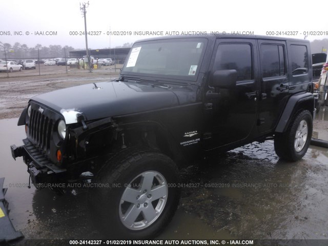 1J4GB59117L136254 - 2007 JEEP WRANGLER SAHARA BLACK photo 2