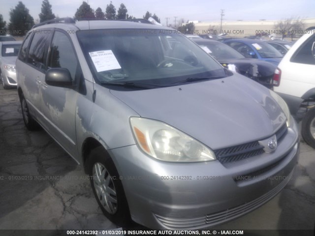 5TDZA23C25S279848 - 2005 TOYOTA SIENNA CE/LE SILVER photo 1