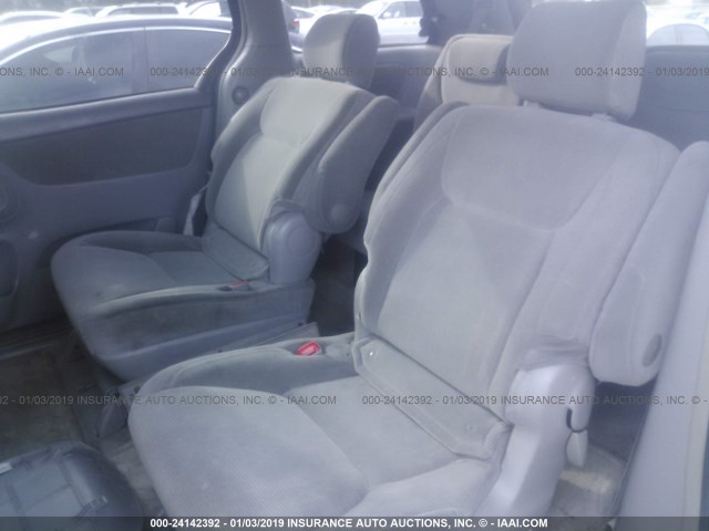 5TDZA23C25S279848 - 2005 TOYOTA SIENNA CE/LE SILVER photo 8