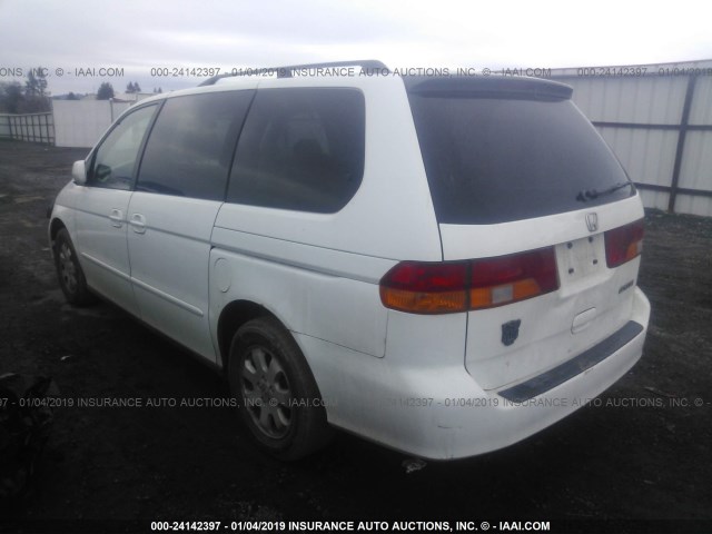 5FNRL18063B020123 - 2003 HONDA ODYSSEY EXL WHITE photo 3