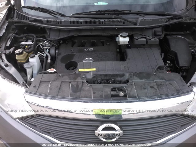 JN8AE2KP2C9044873 - 2012 NISSAN QUEST S/SV/SL/LE SILVER photo 10