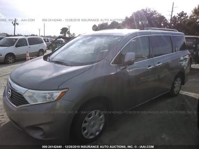 JN8AE2KP2C9044873 - 2012 NISSAN QUEST S/SV/SL/LE SILVER photo 2