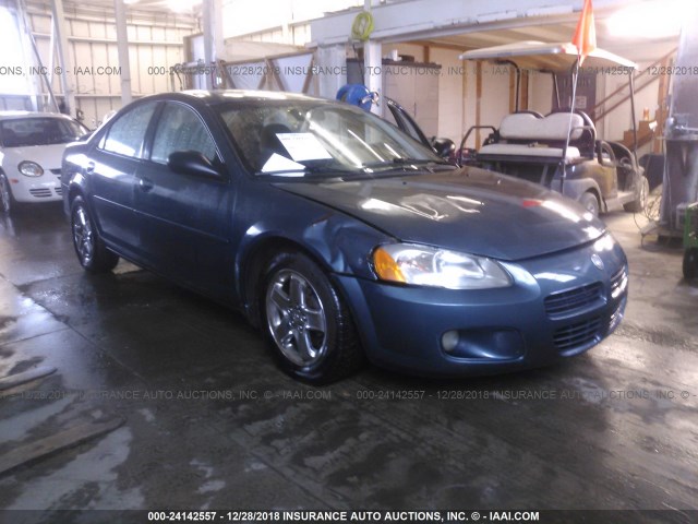 1B3EL56T13N526545 - 2003 DODGE STRATUS ES BLUE photo 1