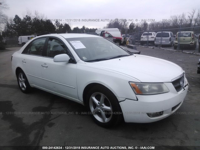 5NPEU46F47H179928 - 2007 HYUNDAI SONATA SE/LIMITED WHITE photo 1