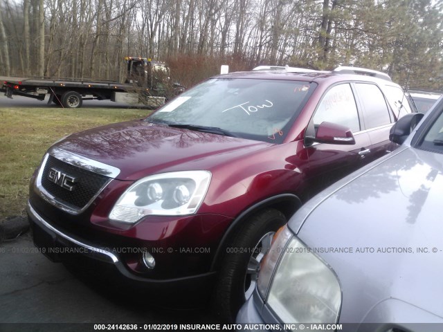 1GKEV23738J224210 - 2008 GMC ACADIA SLT-1 RED photo 2