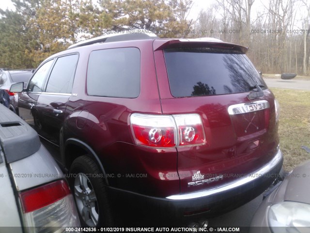 1GKEV23738J224210 - 2008 GMC ACADIA SLT-1 RED photo 3