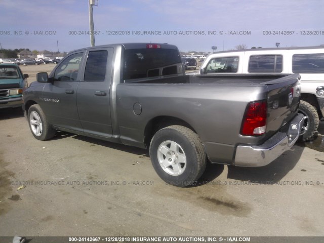 1C6RD6FT8CS101027 - 2012 DODGE RAM 1500 ST GRAY photo 3