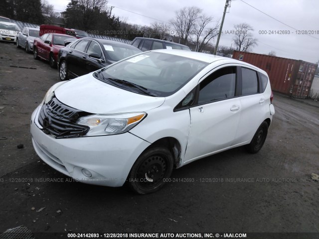 3N1CE2CP8EL426728 - 2014 NISSAN VERSA NOTE S/S PLUS/SV/SL WHITE photo 2