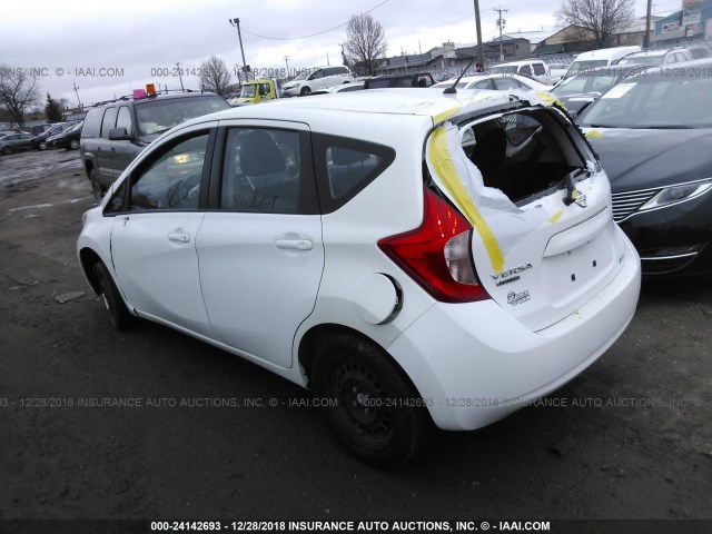 3N1CE2CP8EL426728 - 2014 NISSAN VERSA NOTE S/S PLUS/SV/SL WHITE photo 3