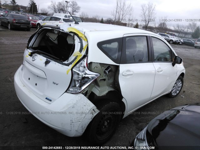 3N1CE2CP8EL426728 - 2014 NISSAN VERSA NOTE S/S PLUS/SV/SL WHITE photo 4