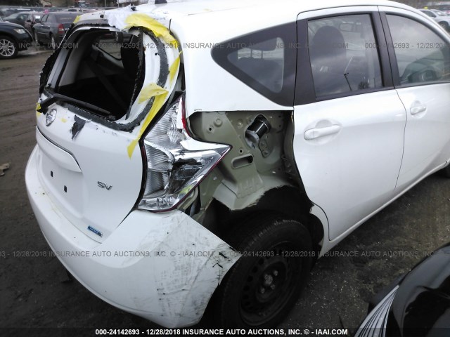 3N1CE2CP8EL426728 - 2014 NISSAN VERSA NOTE S/S PLUS/SV/SL WHITE photo 6