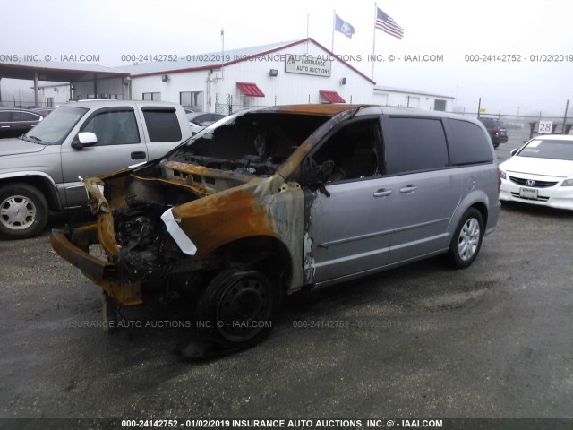 2C4RDGBG1HR567706 - 2017 DODGE GRAND CARAVAN SE GRAY photo 2