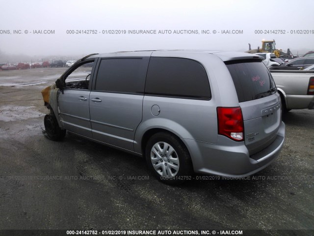 2C4RDGBG1HR567706 - 2017 DODGE GRAND CARAVAN SE GRAY photo 3