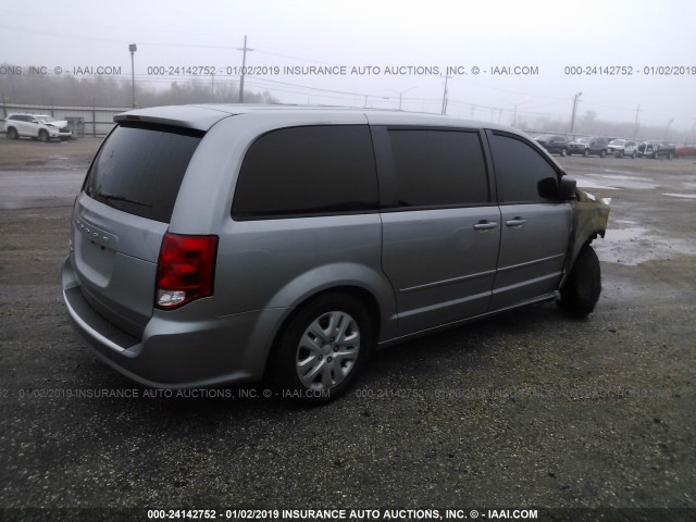 2C4RDGBG1HR567706 - 2017 DODGE GRAND CARAVAN SE GRAY photo 4