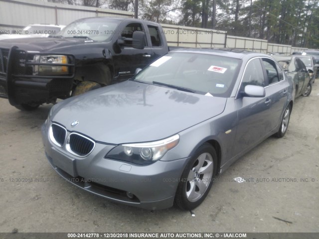 WBANA53525B861213 - 2005 BMW 525 I SILVER photo 2