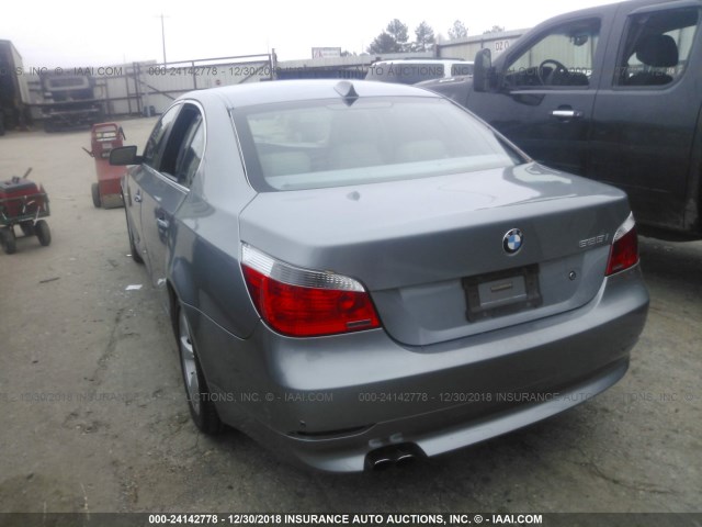 WBANA53525B861213 - 2005 BMW 525 I SILVER photo 3