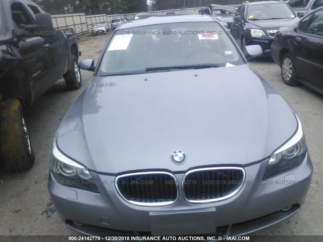 WBANA53525B861213 - 2005 BMW 525 I SILVER photo 6