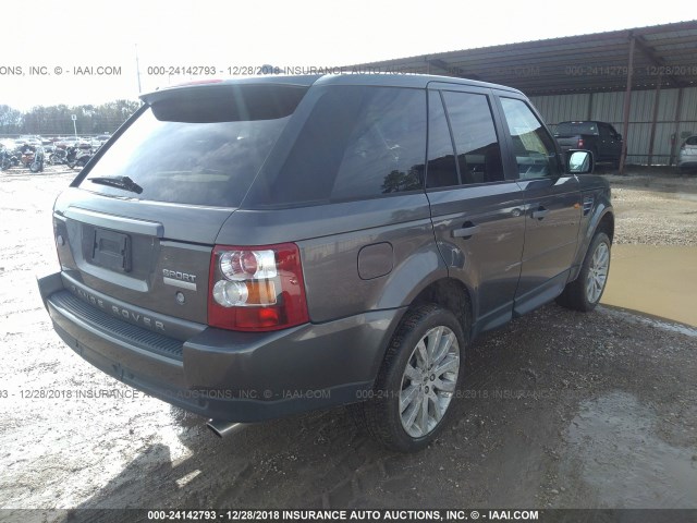 SALSH23426A975185 - 2006 LAND ROVER RANGE ROVER SPORT SUPERCHARGED GRAY photo 4