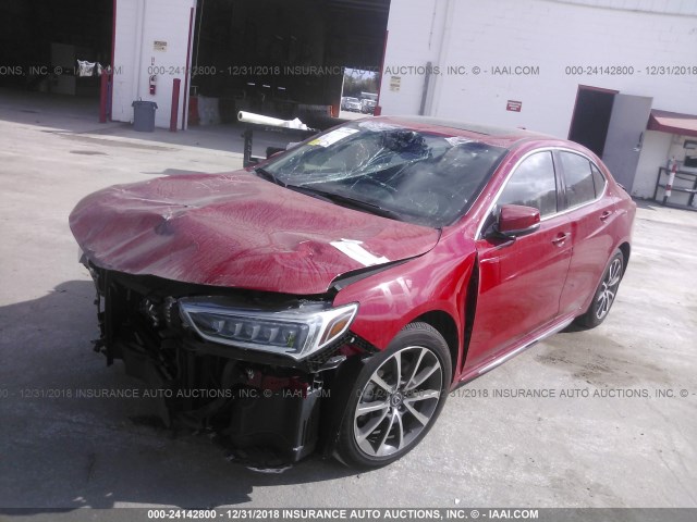 19UUB2F56JA008966 - 2018 ACURA TLX TECH RED photo 2