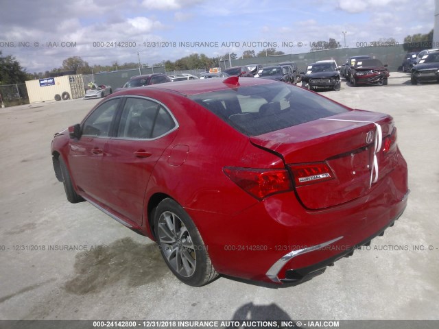 19UUB2F56JA008966 - 2018 ACURA TLX TECH RED photo 3