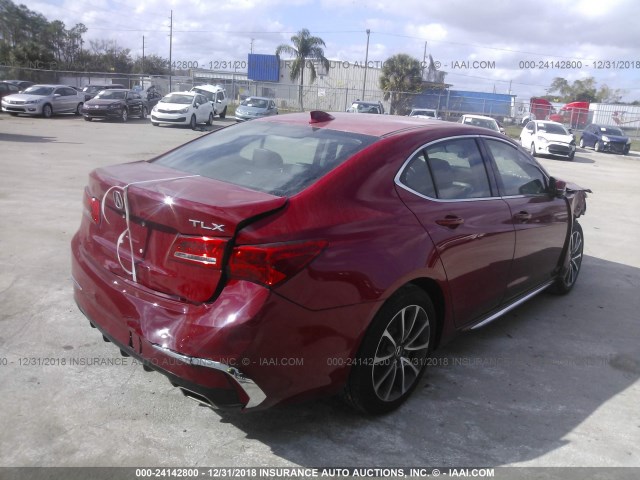 19UUB2F56JA008966 - 2018 ACURA TLX TECH RED photo 4