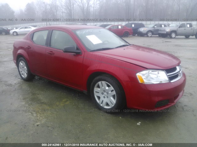 1B3BD4FB0BN508974 - 2011 DODGE AVENGER EXPRESS 红色 照片 1