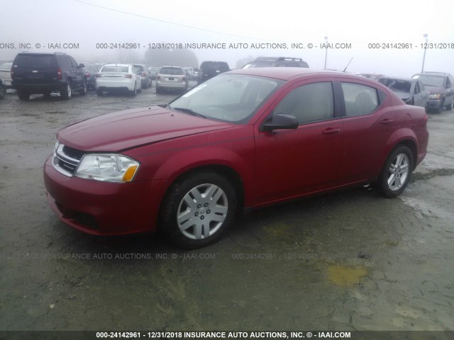 1B3BD4FB0BN508974 - 2011 DODGE AVENGER EXPRESS 红色 照片 2