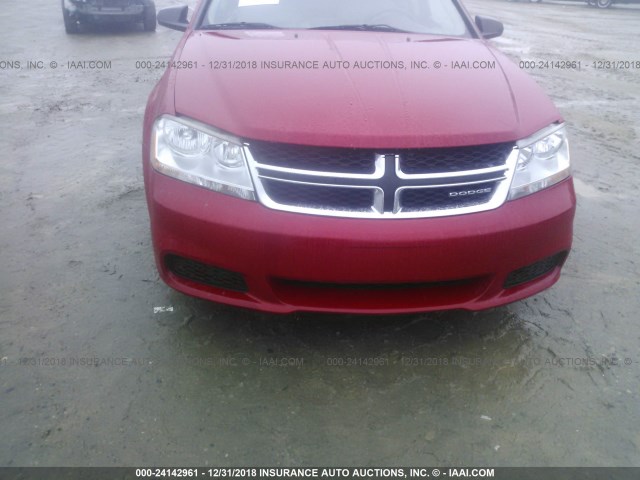 1B3BD4FB0BN508974 - 2011 DODGE AVENGER EXPRESS RED photo 6