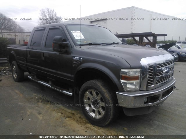 1FTWW31R98ED60437 - 2008 FORD F350 SRW SUPER DUTY GRAY photo 1