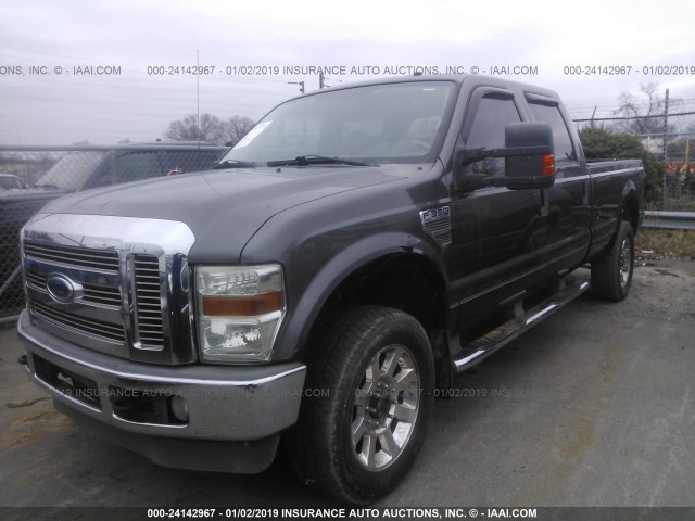 1FTWW31R98ED60437 - 2008 FORD F350 SRW SUPER DUTY GRAY photo 2