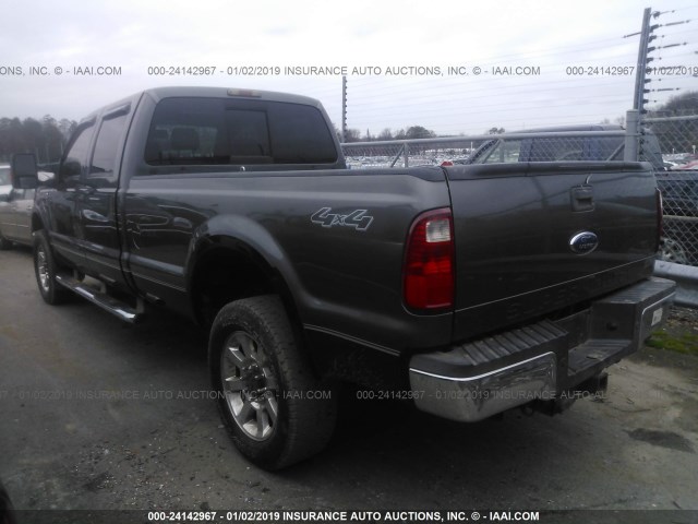 1FTWW31R98ED60437 - 2008 FORD F350 SRW SUPER DUTY GRAY photo 3