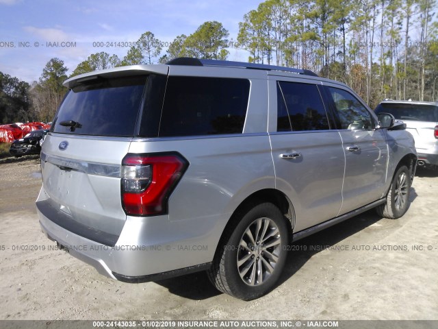 1FMJU2AT3JEA53224 - 2018 FORD EXPEDITION LIMITED SILVER photo 4