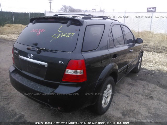 KNDJD736275667098 - 2007 KIA SORENTO EX/LX BLACK photo 4