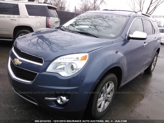 2GNALFEK1C6154194 - 2012 CHEVROLET EQUINOX LTZ BLUE photo 2