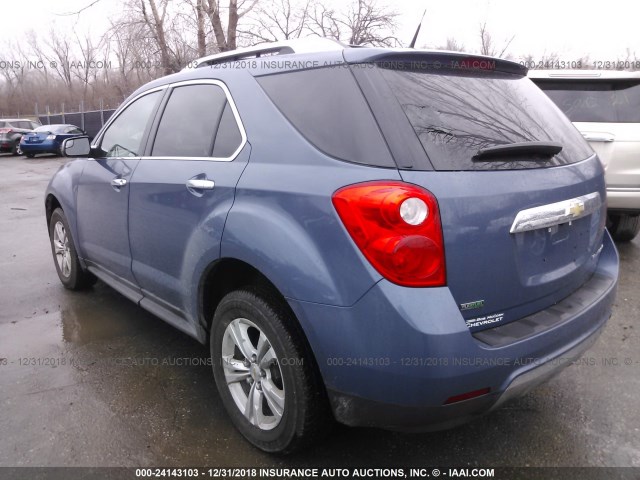 2GNALFEK1C6154194 - 2012 CHEVROLET EQUINOX LTZ BLUE photo 3