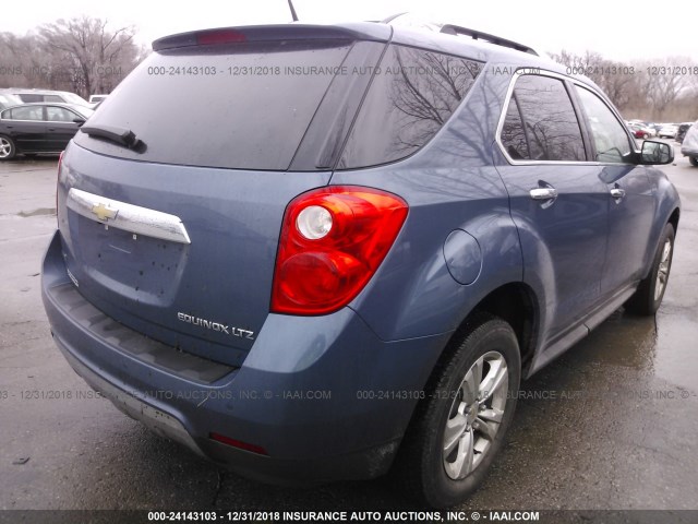 2GNALFEK1C6154194 - 2012 CHEVROLET EQUINOX LTZ BLUE photo 4