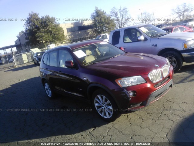 5UXWX9C56D0A25302 - 2013 BMW X3 XDRIVE28I RED photo 1