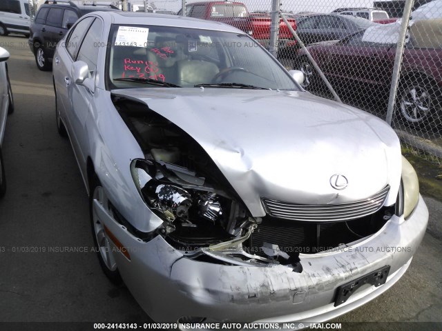 JTHBA30G355075319 - 2005 LEXUS ES 330 SILVER photo 1