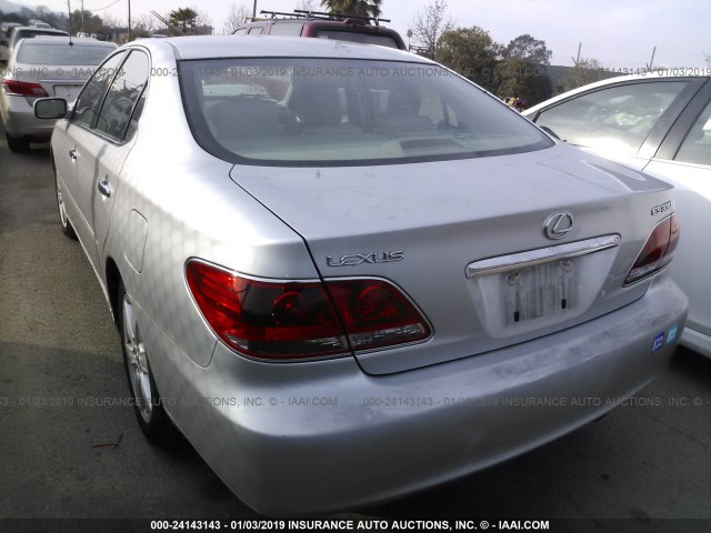 JTHBA30G355075319 - 2005 LEXUS ES 330 SILVER photo 3