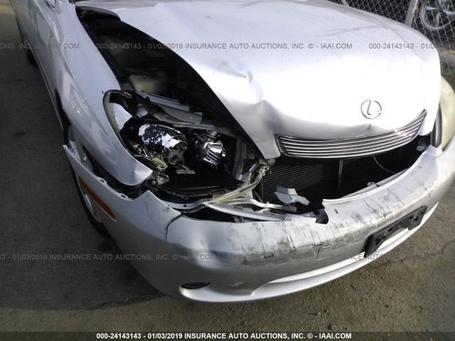 JTHBA30G355075319 - 2005 LEXUS ES 330 SILVER photo 6