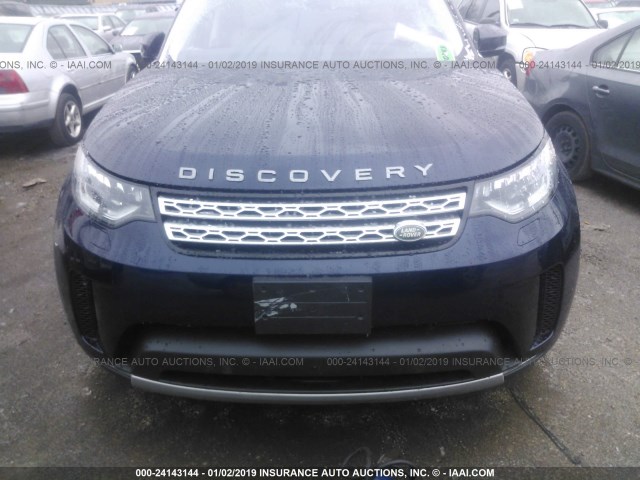 SALRRBBV0HA027232 - 2017 LAND ROVER DISCOVERY HSE BLUE photo 6