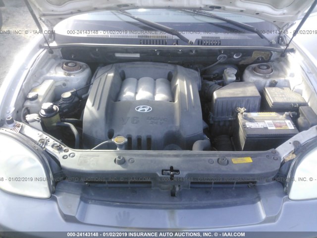 KM8SC73D15U965517 - 2005 HYUNDAI SANTA FE GLS/LX SILVER photo 10