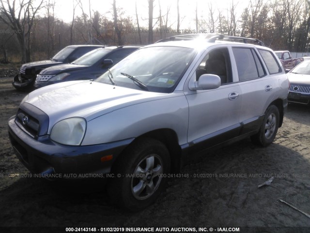 KM8SC73D15U965517 - 2005 HYUNDAI SANTA FE GLS/LX SILVER photo 2