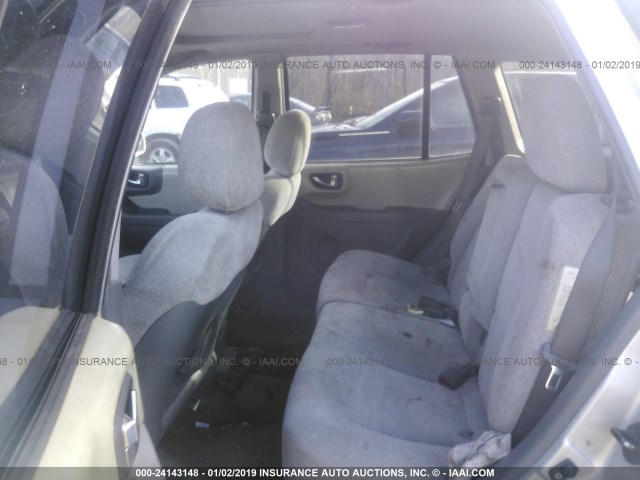 KM8SC73D15U965517 - 2005 HYUNDAI SANTA FE GLS/LX SILVER photo 8