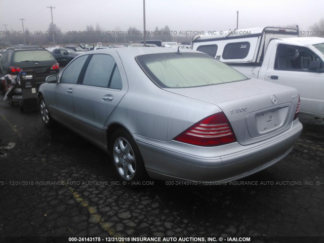 WDBNG84J43A338338 - 2003 MERCEDES-BENZ S 500 4MATIC SILVER photo 3
