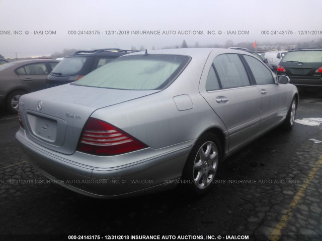 WDBNG84J43A338338 - 2003 MERCEDES-BENZ S 500 4MATIC SILVER photo 4