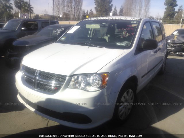 2C4RDGBG8GR228486 - 2016 DODGE GRAND CARAVAN SE WHITE photo 2