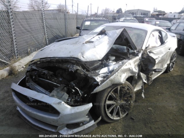 1FA6P8CF7F5308515 - 2015 FORD MUSTANG GT SILVER photo 2